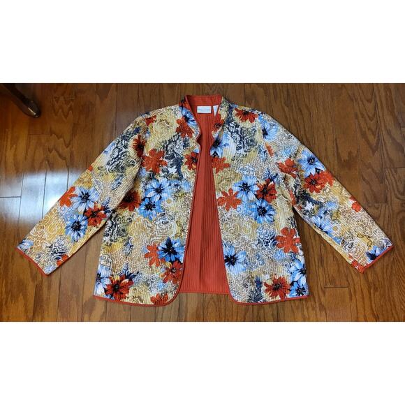 Alfred Dunner (Size 16) Floral Reversible Multicolor Jacket - Picture 3 of 11